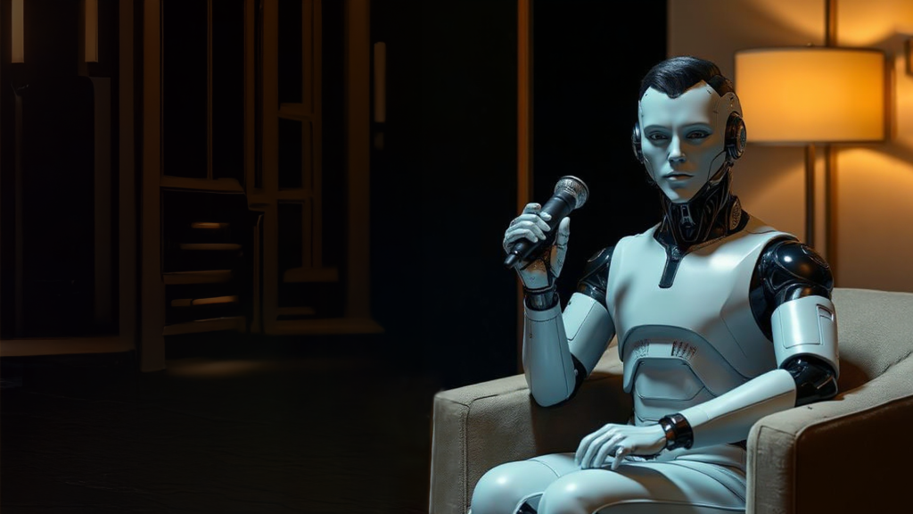 Android facing us